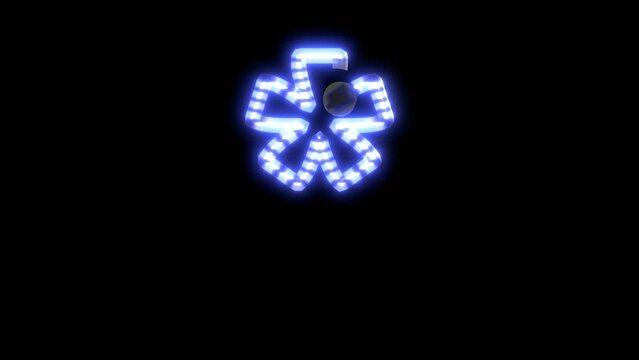 Flickering Blue Neon Sign -  - Star