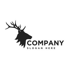 deer head logo icon and vector
