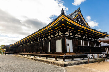 Scenic exterior of Rengeoin Sanjusangendo temple shrine