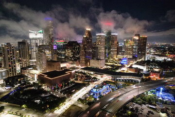 Fototapeta na wymiar Houston, Texas skyline at night. 3
