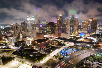Fototapeta na wymiar Houston, Texas skyline at night.