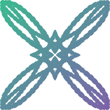 recommend clip art: Blue Purple Green Gradient Abstract Shape, Handdrawn Star
