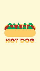 American Hot Dog Design banner, poster, background 