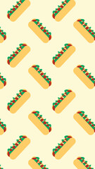 American Hot Dog Design banner, poster, background pattern