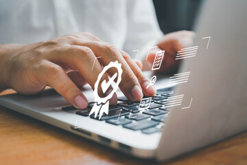 Businessman working with the sign of leading service Quality Assurance Assurance Standards ISO Certification and Standard Concepts