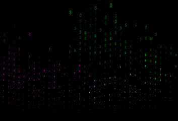 Dark Multicolor, Rainbow vector layout with banking symbols.