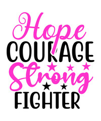 Hope Courage Strong Fighter SVG