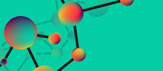 Line points connections geometric abstract background