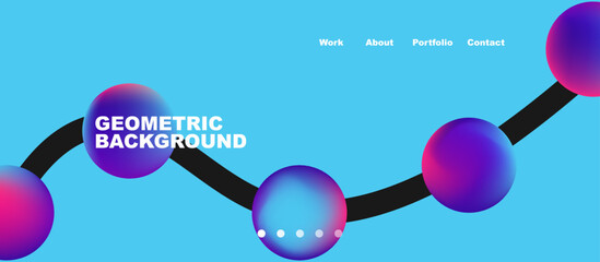 Connected dots geometric landing page background. Vector Illustration For Wallpaper, Banner, Background, Card, Book Illustration, landing page