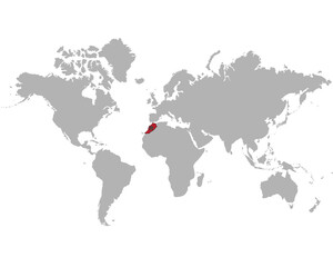 モロッコの地図