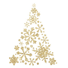 gold tree ,christmas tree png