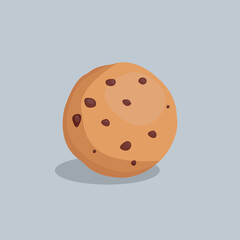 Fototapeta premium chocochip cookies in flat vector illustration design
