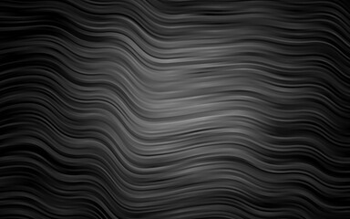 Dark Silver, Gray vector pattern with bent ribbons.