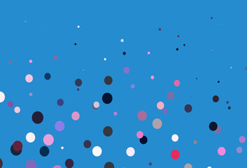 Light Blue, Red vector cover with spots.
