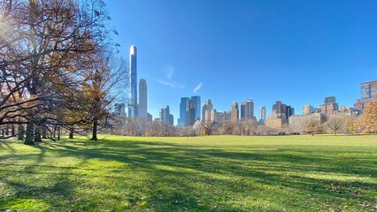 Obraz premium Central Park Manhattan skyline sea Hudson New York City U.S.A. America