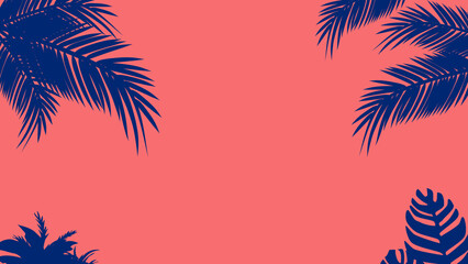 Fototapeta na wymiar Silhouette of palm trees and beach background. For traveling during the holidays vector