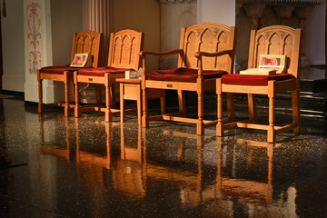chairs in church setting