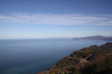 Fototapeta na wymiar Panoramic view of the sea