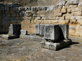 The altar inside the ancient tomb of Minyas in Orchomenus, Boeotia, Greece