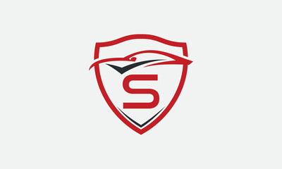 Automotive car logo design vector and shield sign with car auto service symbol shield car monogram and Automotive car icon