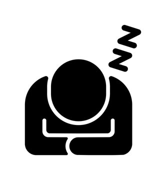 Silhouette Person Icon Illustration | Snooze, Doze / Png ( Background Transparent )	
