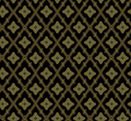 Moroccan seamless geometric tile pattern. Vintage tile design for wrapping paper, phone cover, textile, fabric, postcard, fashion item. Isolated on black background