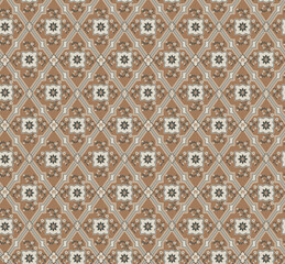 geometric vintage Mughal wallpaper. Mughal motif  flowers in retro. Seamless pattern, background for wrapping paper, phone cover, textile, fabric, postcard, fashion item