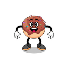 donuts cartoon with surprised gesture