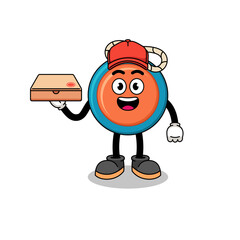 yoyo illustration as a pizza deliveryman