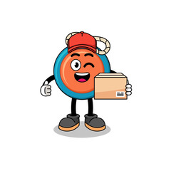 yoyo mascot cartoon as an courier