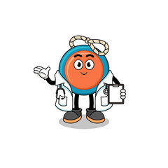Cartoon mascot of yoyo doctor