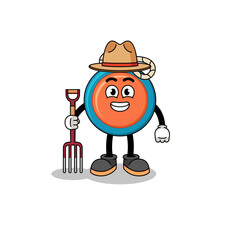Cartoon mascot of yoyo farmer