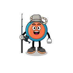 Mascot Illustration of yoyo fisherman