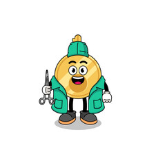 Illustration of key mascot as a surgeon