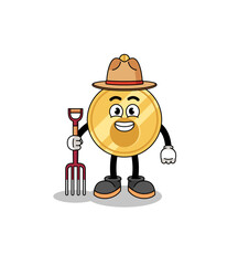Cartoon mascot of key farmer
