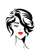 woman face. Cosmetic icon