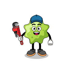 splat illustration cartoon as a plumber