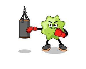 Illustration of splat boxer