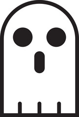 Ghost icon for Halloween. Vector illustration. Autumn holiday. Halloween symbol outline. Scary ghost logo vector icon illustration design. Horror, Spooky icons. Holiday decorations. EPS10