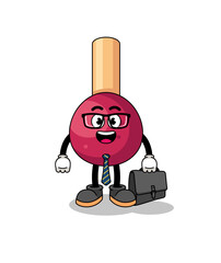 matches mascot as a businessman