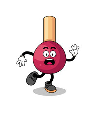 slipping matches mascot illustration