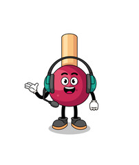 Mascot Illustration of matches as a customer services