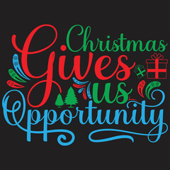 Obraz premium Christmas typography T-shirt Design