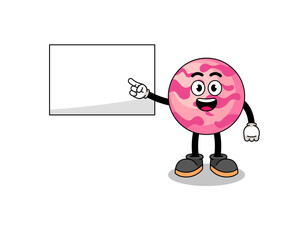 ice cream scoop illustration doing a presentation
