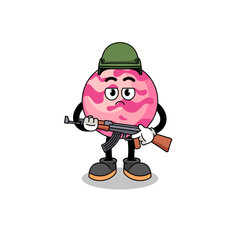 Cartoon of ice cream scoop soldier