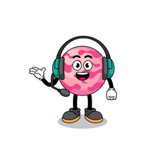 Mascot Illustration of ice cream scoop as a customer services