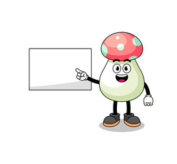 mushroom illustration doing a presentation