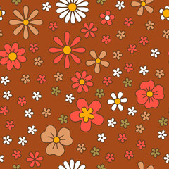 Flower seamless pattern, blooming botany print