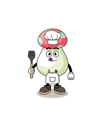 Mascot Illustration of mushroom chef