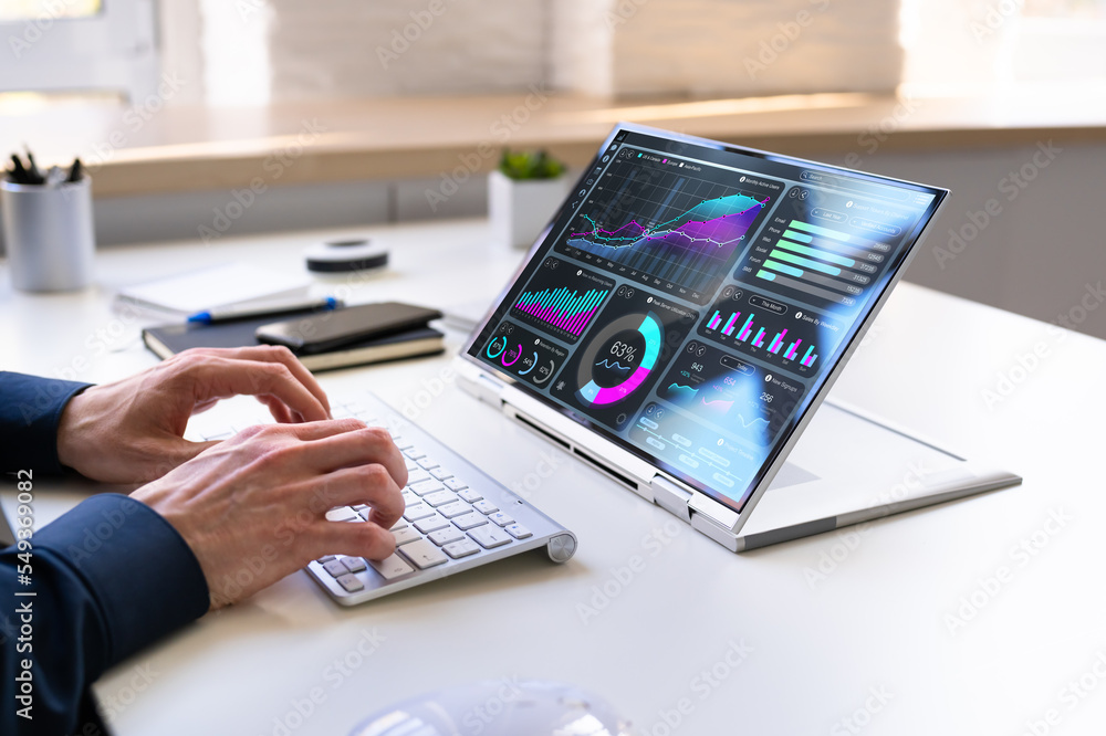 Aufkleber data analyst using data analytics kpi